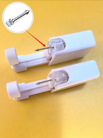 2/4/10 st engångs steril näspiercing verktygssats med rostfritt stål CZ nässtift