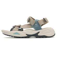 Puma 男女通用 Traek Lite 户外旅行沙滩凉鞋，舒适一脚蹬鞋 389075-07 - 米白色熱帶湖藍-杏仁糖色 - 查看 5