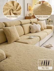 1PC Jacquard Velvet Stretch Sofa Cover Universal All-Inclusive Sofa Cover For All Seasons New Sofa Cover To Prevent Cat Scratching - Brown - View 2