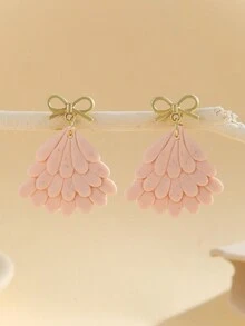 1 对手工制作聚合物粘土红色圣诞老人和拐杖糖可爱卡通耳环，圣诞主题 - 綜合圖 - 查看 4