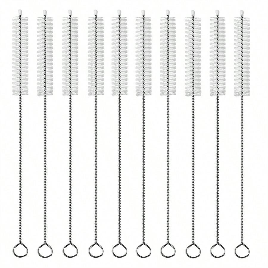 10pcs Long Straw Cleaning Brushes Extend 9.05 Inches (Approx. 23 Cm), Wide 10 Mm Diameter Pipe Cleaner, Long Straw Brushes For Straw Mugs, Water Bottles And Tubes, Drinking Straw Cleaning Brushes Set Of 10/5pcs