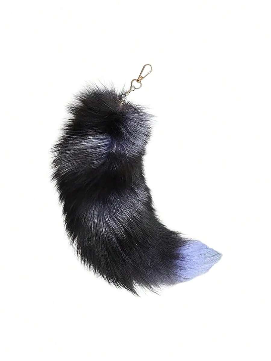 1Pc Key Ring ,Tails Chain Keychain Keyring Gift,Cute Simulation Fox Tail Keychain Pendant Key Chain Bags Charm Keys Holder,Thanksgiving, Valentine's Day Holiday Gifts(Random Color) - Multicolor - View 1