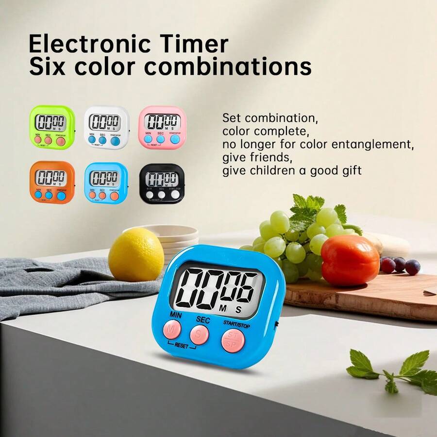 6pcs Random Assorted Kitchen Timers, Digital Cooking Timer, Egg Timer