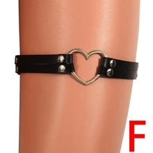 1 Pc PU Leather Leg Ring Elasticity Carnival Punk Thigh Ring Body Chain Halloween Valentine's Day Valentines