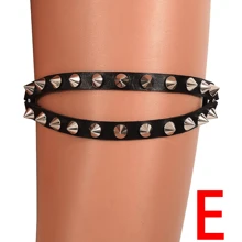 1 Pc PU Leather Leg Ring Elasticity Carnival Punk Thigh Ring Body Chain Halloween Valentine's Day Valentines