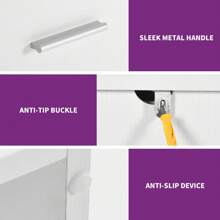 Wooden 4 Drawer File Cabinet With Lock Office Filing Storage For Letter A4 Sized Files Home Office Cabinet Upgraded Design Easy Assemble Vertical Storage For Home Or Office - White - View 6