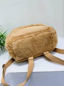 Embroidered Custom Plush Backpack, Cute Little Bear Backpack, Casual Versatile Dog Backpack, Cute Soft Girl Plush Backpack - Multicolor - View 6