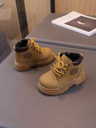 Children's Autumn/Winter Fashion British Style Chelsea Boots, Side Zipper  Boots For Boys And Soft Sole Boots For Girls