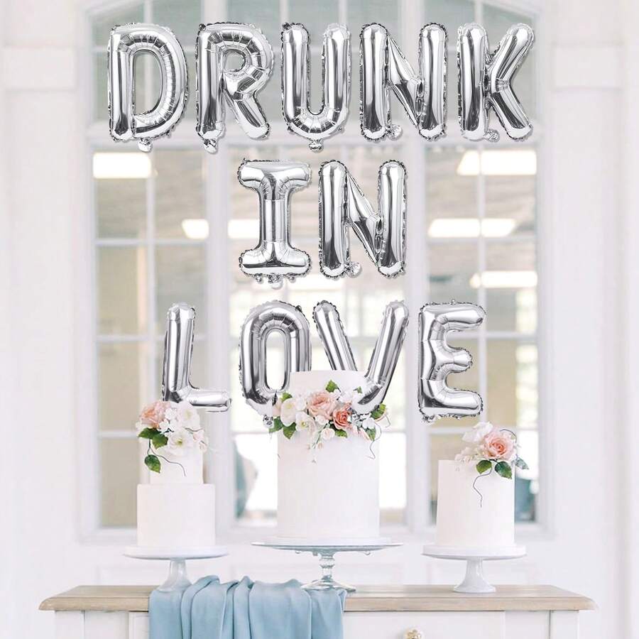 11Pcs Bachelorette Party Decoration, IN LOVE Balloons Banner For