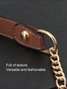 1 件单肩包手提包带女士时尚斜挎包带可调节肩带替换肩带女士钱包，优雅简约风格日常使用女士钱包链冬季礼物 - 彩色 - 查看 4