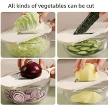 Multifunctional Vegetable Slicer, For Salad, Cabbage, Carrot, Radish, Cucumber Shredding - Multicolor - View 3