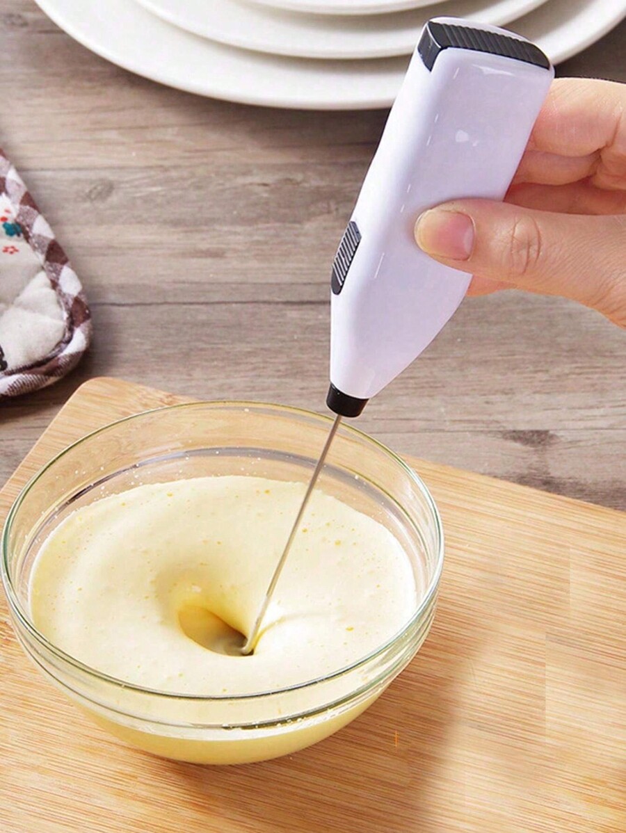 1pc Mini Electric Stainless Steel Automatic Blender Suitable For Milk Frothing, Coffee