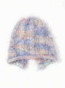 INNNEVV 1pc Women's Rainbow Striped Retro Chic Hat - Multicolor - View 4