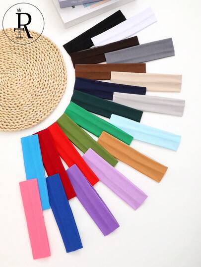 1条男女通用弹力宽发带，柔软吸湿运动发带，适合瑜伽、跑步、健身，长短发皆宜，休闲街头风，涤纶材质，四季皆宜，秋冬季发带，女士度假装扮发饰，优雅围巾，女士头巾，柔软头巾，夏季穿搭。