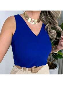 Women Tank Tops & Camis - 藍色 - 查看 2