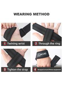 SKDK زوج من أشرطة الرسغ القابلة للتعديل لرفع الأثقال، بناء العضلات، رفع الأثقال، تدريب القوة، رفع الأثقال الميت - متعدد الألوان - مشاهدة 10