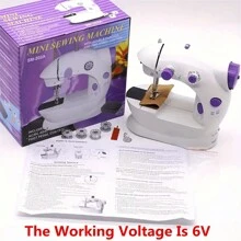 美标家用便携式多功能半自动电动小型台式厚料缝纫机居家必备满足不同裁缝需求（工作电压6V） - 紫色 - 查看 8