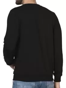 Men's Round Neck Sweatshirt Sweater New Release - Black - View 2