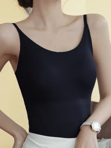 3 件装女士纯色细肩带吊带背心 - 简约休闲风格 - 彩色 - 查看 4