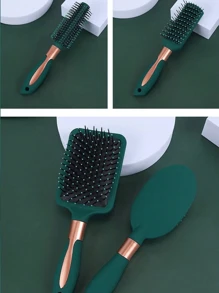 1pc/3pcs Air Cushion Brush Set, Includes Tail Comb, Insert Comb, Curl Brush, Round Brush, Detangling Comb, Flat Top Brush, Washing Comb, Bangs Brush, Suitable For Thick, Curly, Thin, Long, Short Hair And All Hair Types, Men And Women, Anti-Static Brushes With Cushion Air Bag, Plastic Massage Anti-Static Hair Brush, Practical Scalp Massage SPA Tool, Home Curling Brush,Back To School,Travel Holiday Essentials,Hair Accessories For Women - Green - View 2