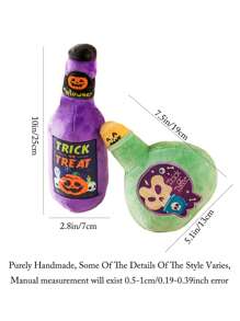Đồ chơi nhai chai ma thuật hình chó mèo Halloween - Nhiều màu - Xem 2