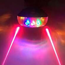 5 LED Bicycle Parallel Line Taillight, 7 Flashing Modes, Riding Warning Light - Multicolor - View 12