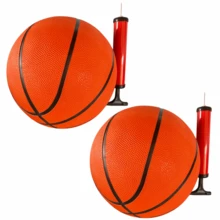 Kit 2 Standard Size Basketballs N7 + 2 Manual Air Pumps - 橘色 - 查看 2