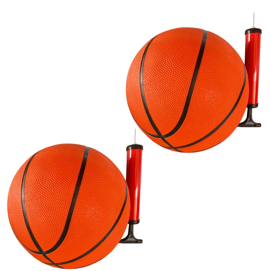 Kit 2 Standard Size Basketballs N7 + 2 Manual Air Pumps - 橘色 - 查看 1