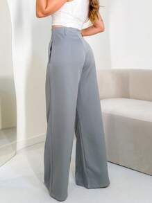 Beautiful And Elegant Women's Tailored Pantaloons Trousers - Grey - View 3