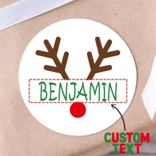 1.57Inch 100PCS Custom Christmas Stickers Merry Christmas Gift Tags Stickers Sheet Holiday Custom Name Stickers Christmas Sticky Gift Tags Labels Stickers Christmas Name Labels Kids Custom Stickers Merry Christmas Stickers Personalized Labels Adhesive Xmas Decorative Envelope Seals Stickers For Cards Gift Boxes - Multicolor - View 1