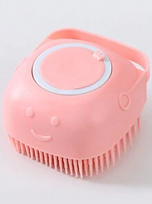 1pc Cat/Dog Lover Gift And Dog/Cat Mom Love Pet Grooming Tool, Multi-Functional Silicone Scrubber For Bathing, Massage, Gentle On Skin