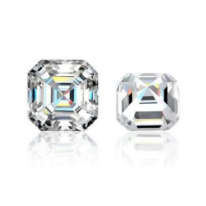 One 100% Moissanite White D Color Ascher Cut VVS1 Moissanite Loose Stone With GRA Certificate