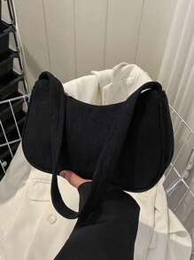 1pc Nylon Zippered Small Shoulder Bag, Reversible, Simple And Lightweight Butterfly Shoulder Bag, Butterfly Pendant Armpit Bag, Gift Among Friends, Suitable For Daily Use