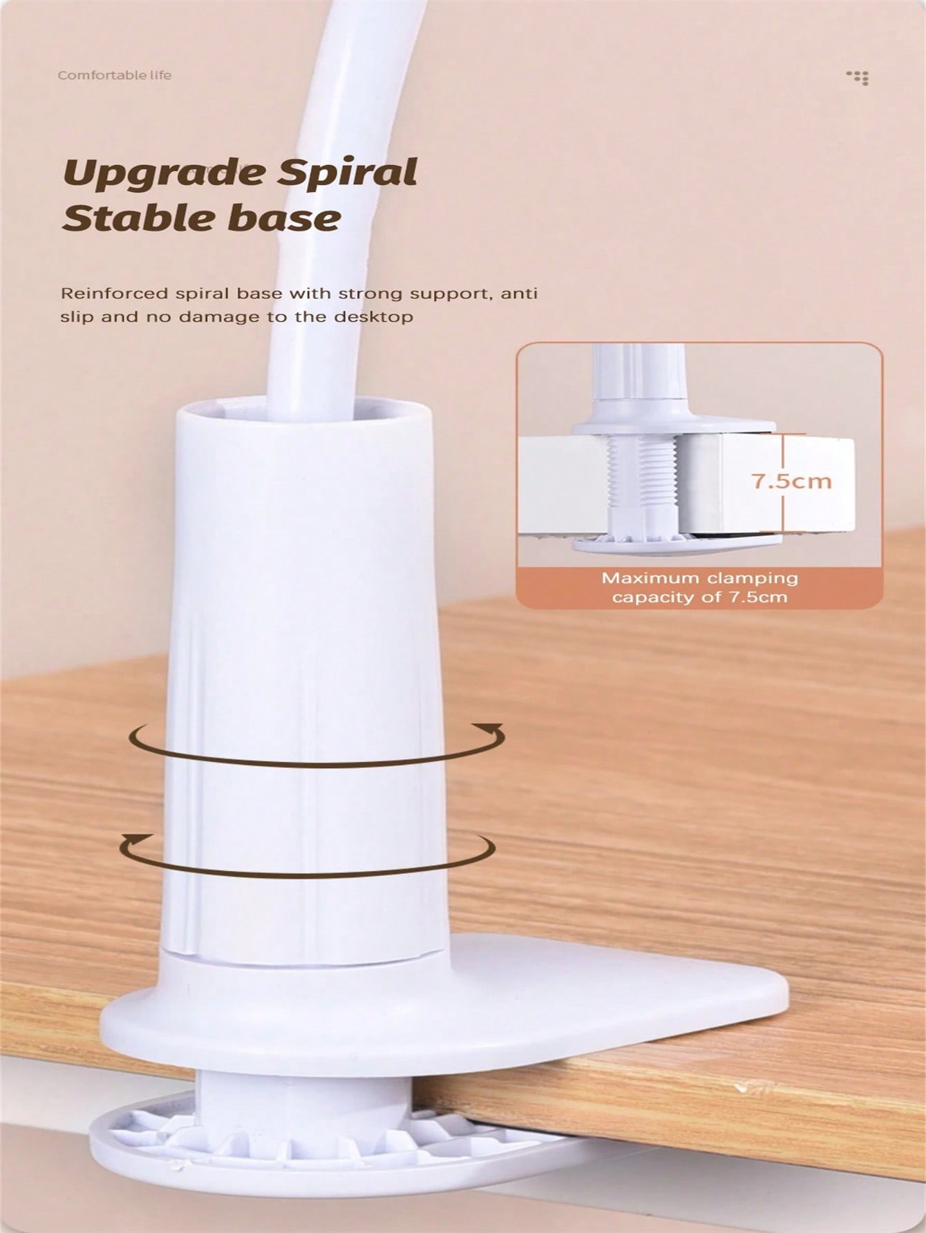 حامل لوحي قابل للتعديل بطول 100 سم بذراع مرنة للتث...