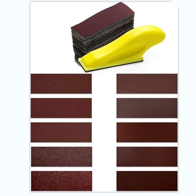 3.5" X 1" Assorted Sandpaper Set, 60-2000 Grit, Mini Palm Sander For Crafts And Small Projects, Suitable For DIY Polishing And Grinding