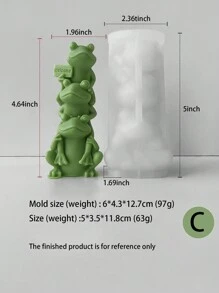 1 件青蛙蟾蜍硅胶模具，DIY 动物石膏滴树脂装饰，蟾蜍蟾蜍青蛙硅胶模具，家庭花园草坪装饰