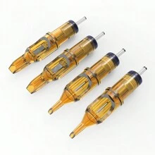 YILONG 10PCS Tattoo Needle Yellow Dragonfly1 Individually Packaged Professional Grade Sterilized Tattoo Ink Cartridge Needle Eyebrow Tattoo Needles - Yellow - View 4