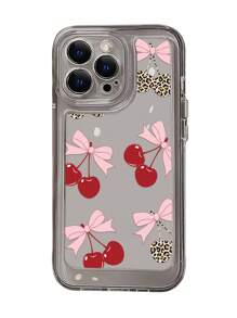 Apple-Design Handyhülle mit Schleife, Blume, goldfarbenem Rose-Rand und Vier-Ecken Sturz-Schutz, kompatibel mit Samsung faltbaren Smartphones - Verschiedenfarbig - Übersicht 4