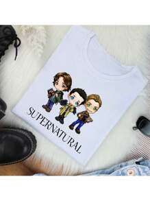 Printed Unisex T-Shirt - 白色 - 查看 2