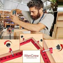 1 套精密直角尺，多种尺寸可选，采用铝合金制成，90 度定位块，适用于木工和木工 - 非常适合精确木工、方形木工角、框架、盒子、橱柜和抽屉夹紧方形工具