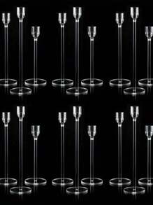 3/6/18/24/36件亚克力烛台套装,锥形烛台,适用于婚礼装饰、餐厅、情人节蜡烛装饰、锥形烛台套装、新年礼物、活动装饰 - 透明壓克力 - 查看 15