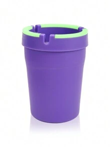 1pc Glow In The Dark Car Ashtray Cigarette Self-Extinguishing Cup Car Ash Holder Portable Truck Home Office PORTABLE ASHTRAY