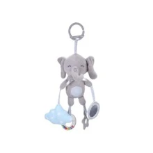 卡通动物毛绒悬挂摇铃婴儿感官音乐玩具，带镜子、皱纹、吱吱声和牙胶，可移动的悬挂娃娃，适合早期发育，婴儿车感官探索音乐婴儿娃娃，婴儿床、汽车座椅的柔软摇铃悬挂毛绒娃娃，婴儿摇铃，新生儿柔软毛绒彩色婴儿娃娃，适合男孩和女孩，带 BB 声音的婴儿摇铃（颜色随机） - 彩色 - 查看 16