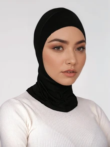 1pc Plain Jersey Under Scarf Cap Hijab - Multicolor - View 19