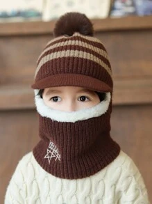 Wintermuts met thermische voering voor kinderen, nekwarmer en oorbescherming voor jongens