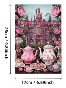 1 件下午茶涂色书原装升级纸加厚 22 页涂色书节日生日圣诞节新年派对礼物缓解压力消磨时间涂鸦绘画绘画艺术书也适用于养老院、返校、学校用品 - 1099 25x17cm single printing 22apges - 查看 2