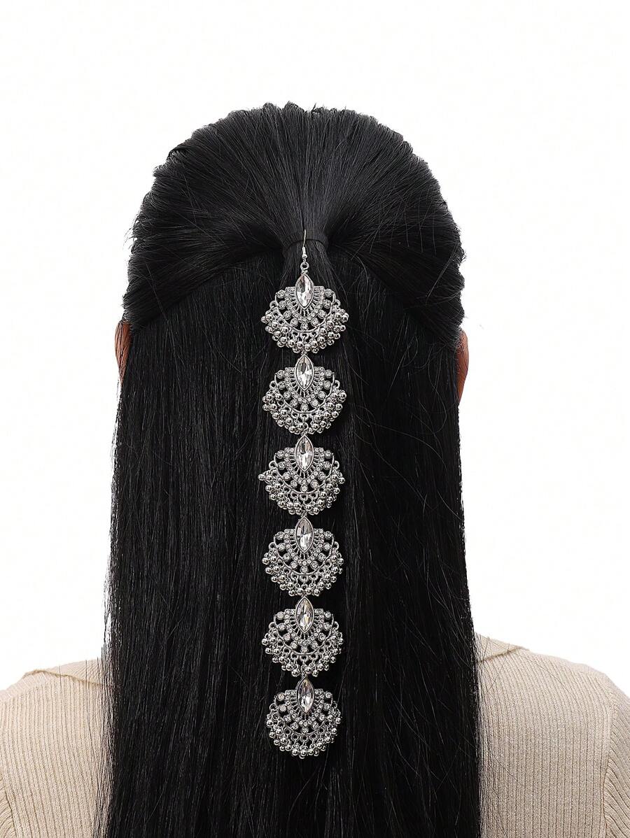 1 chiếc băng đô cài tóc đính đá hình giọt nước phong cách cổ điển, phụ kiện tóc thời trang cho hàng ngày, cô dâu tương lai, phụ kiện tóc cho phụ nữ. - Một kích thước phù hợp với tất cả - Xem 1