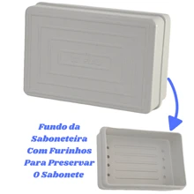 White Baby Soap Dish With Holes For Water To Drain - 白色 - 查看 4