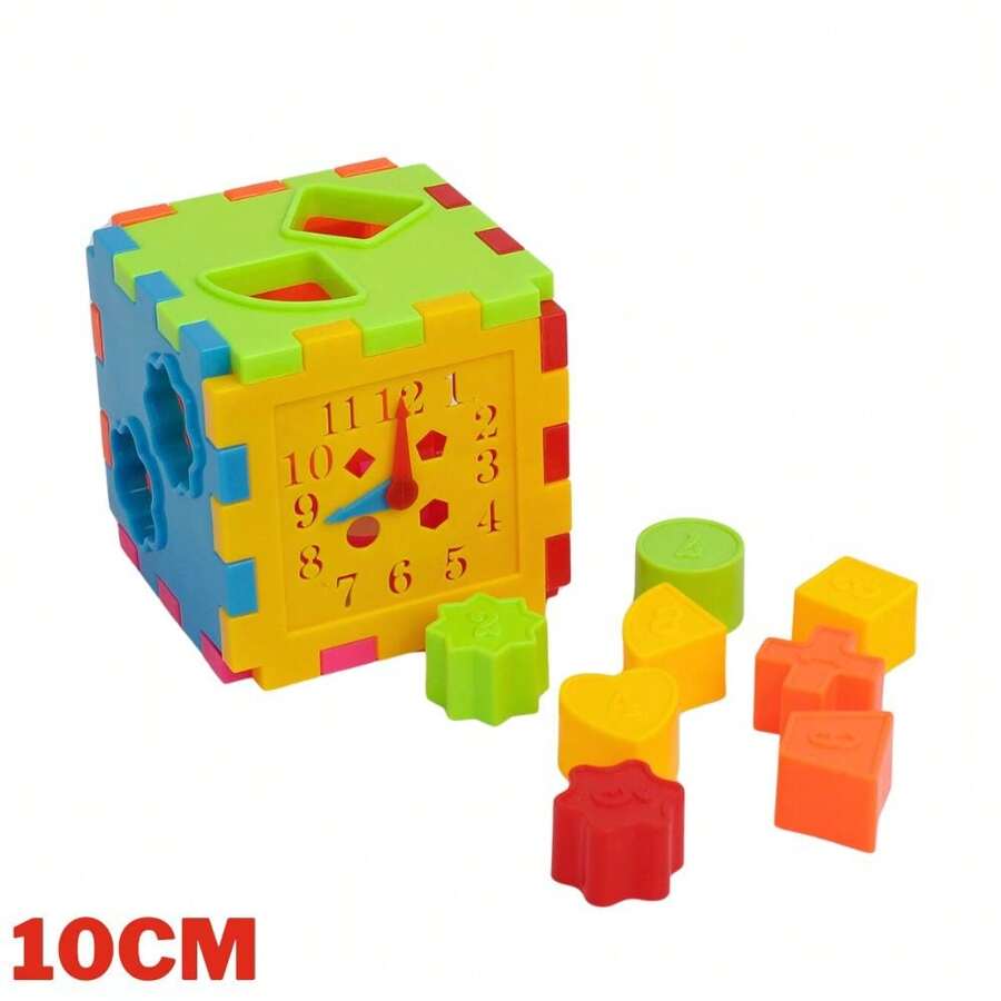 Colorful Double Plastic Interlocking Cube Toy Cubes Kids Educational Pedagogical Clock - Nhiều màu - Xem 1