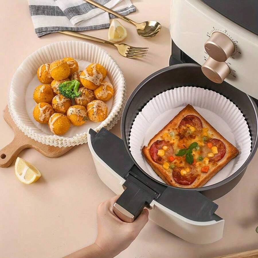 50pcs, Disposable Air Fryer Liners , Airfryer Liners, Natural NonStick